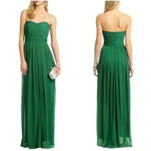 Badgley Mischka Chiffon Strapless Gown